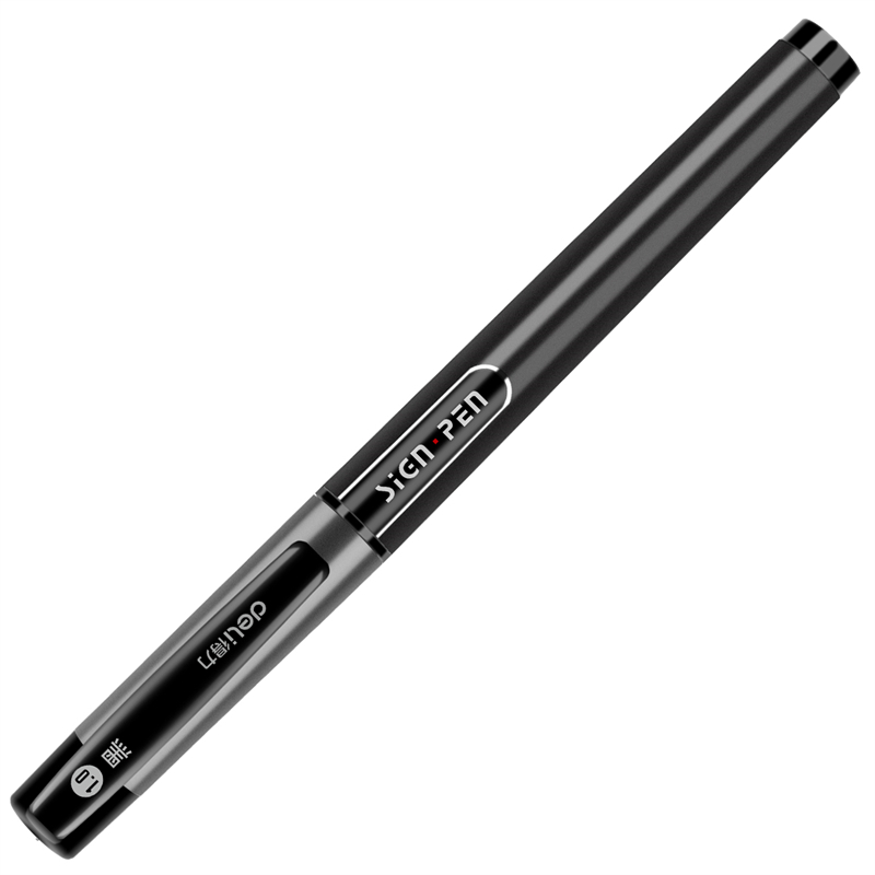  得力（deli） 加粗商务办公中性笔 子弹头 1.0mm 黑 S73 12支/盒